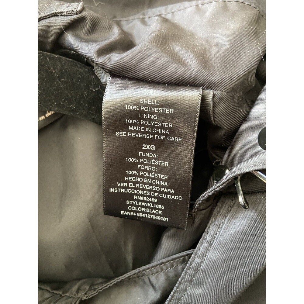 Norma Kamali Black Trench Coat Size XXL Double Breasted Belted Timeless Classic - Picture 5 of 12